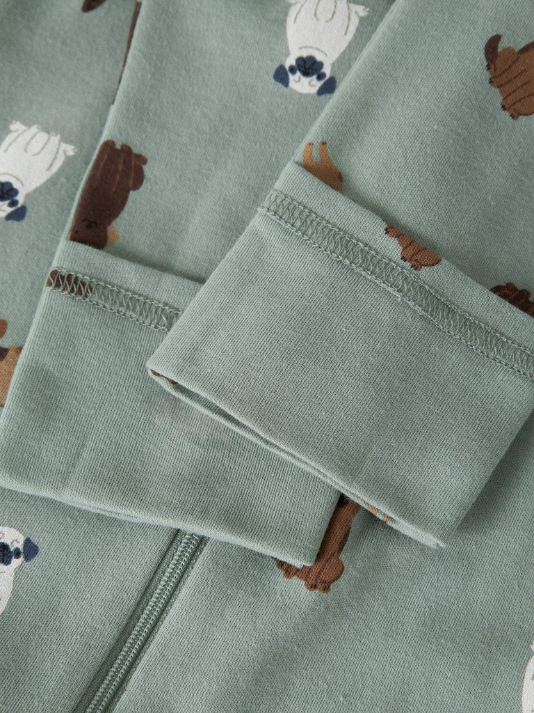 Pyjamas Hundar Dragkedja Grön