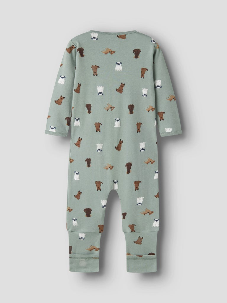 Pyjamas Hundar Dragkedja Grön