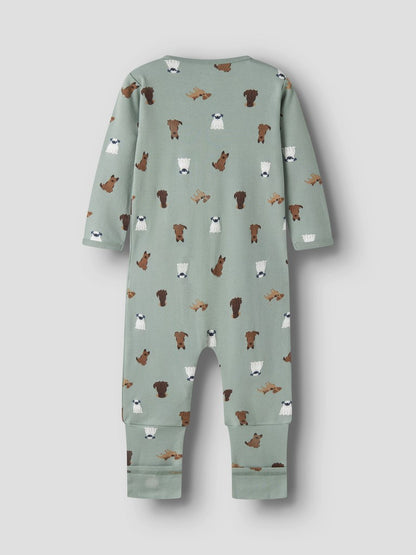 Pyjamas Hundar Dragkedja Grön