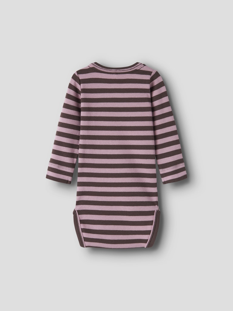 Body Banio Ribbad Långärmad Randig Rosa