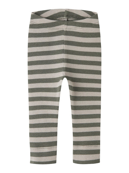 Byxa/Legging Banio Ribbad Randig Grön