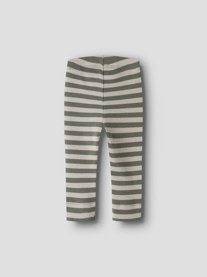 Byxa/Legging Banio Ribbad Randig Grön