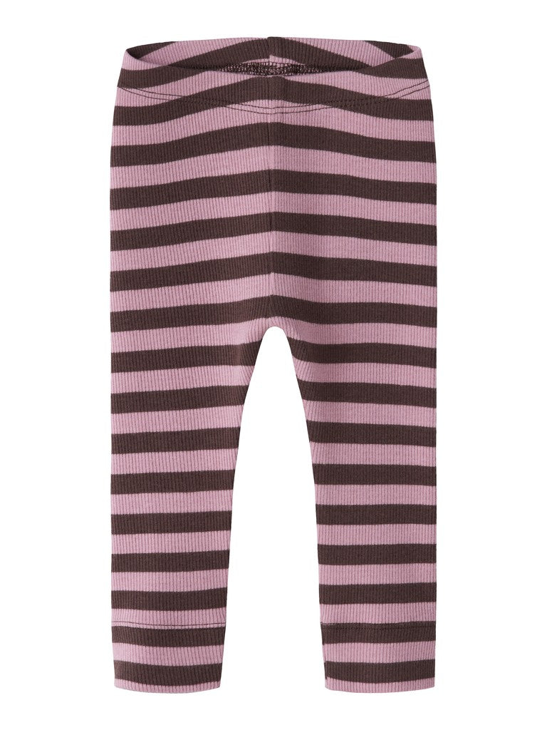 Byxa/Legging Banio Ribbad Randig Rosa