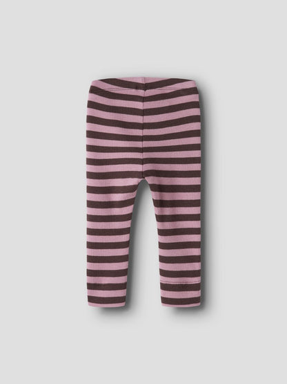 Byxa/Legging Banio Ribbad Randig Rosa