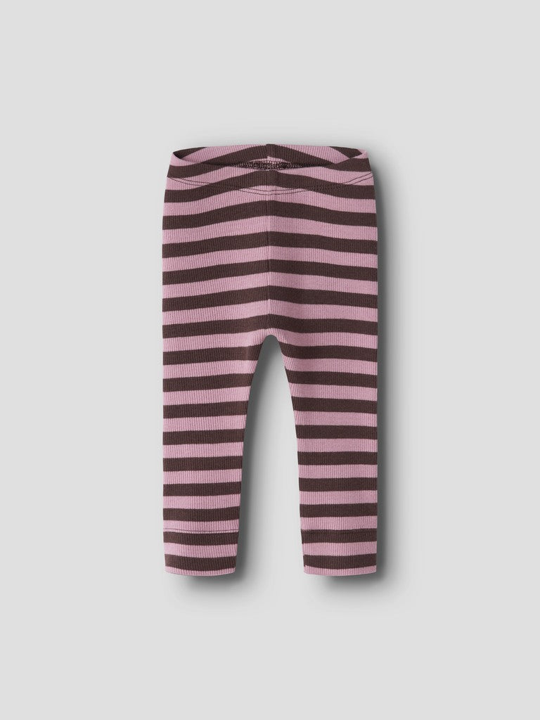 Byxa/Legging Banio Ribbad Randig Rosa