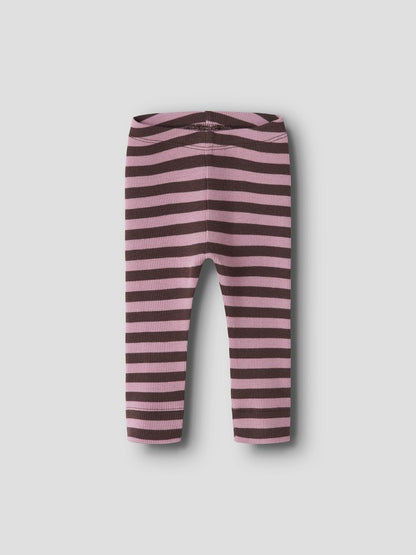 Byxa/Legging Banio Ribbad Randig Rosa