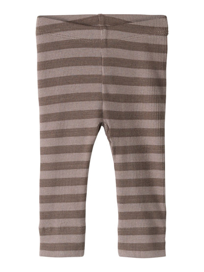 Byxa/Legging Banio Ribbad Randig Brun