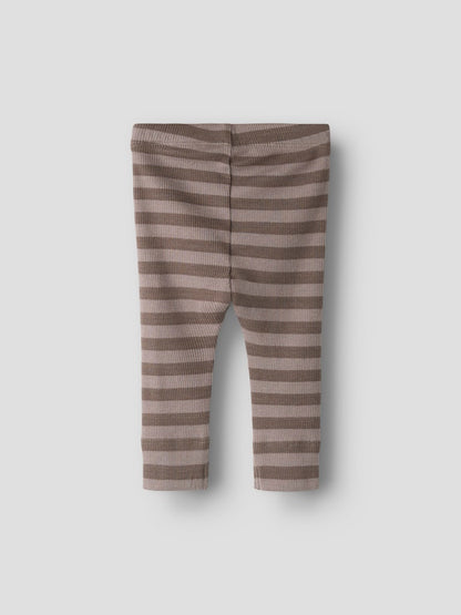 Byxa/Legging Banio Ribbad Randig Brun