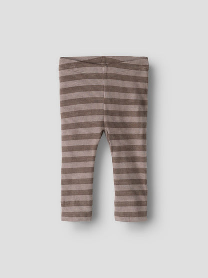 Byxa/Legging Banio Ribbad Randig Brun