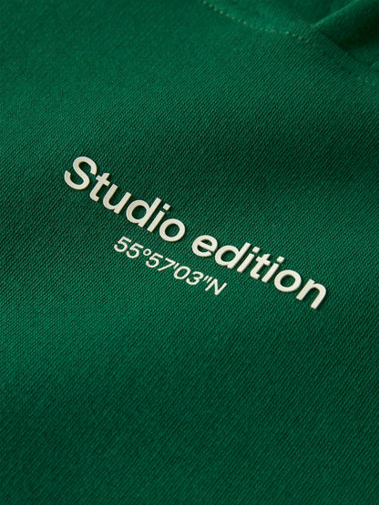 Hoodie Brody Enfärgad Grön