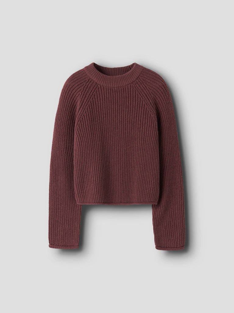 Stickad Tröja Venja Enfärgad Mörk Rosa