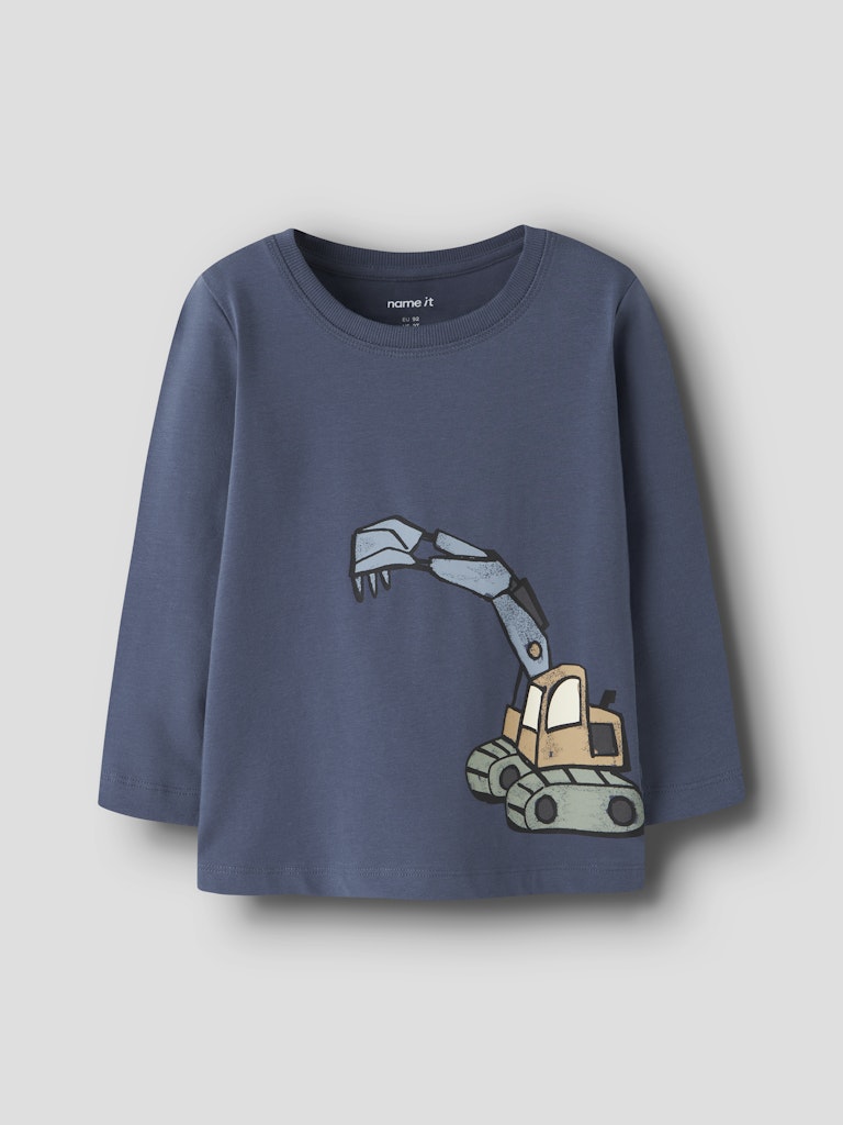 T-shirt Långärmad Grävmaskin Karke Blå