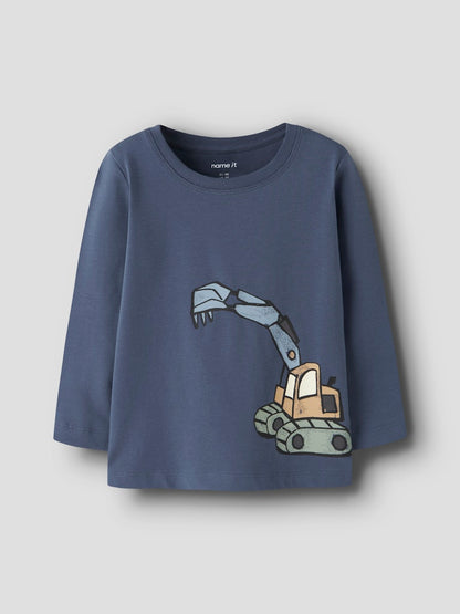 T-shirt Långärmad Grävmaskin Karke Blå