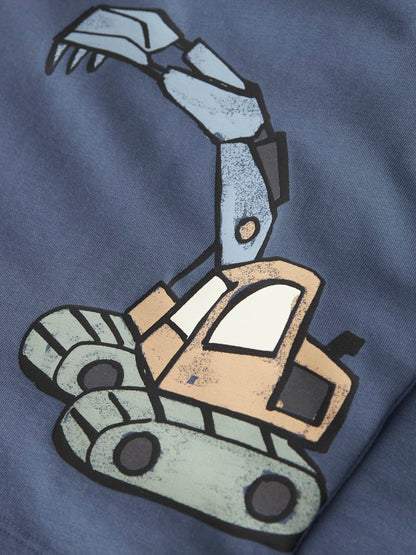 T-shirt Långärmad Grävmaskin Karke Blå