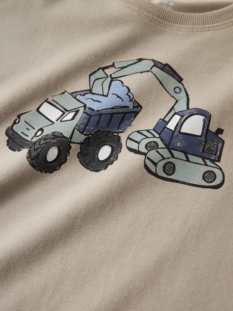 T-shirt Långärmad Grävmaskin Karke Beige