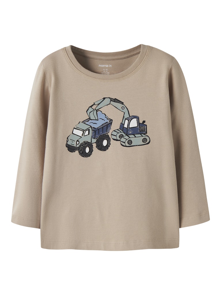 T-shirt Långärmad Grävmaskin Karke Beige