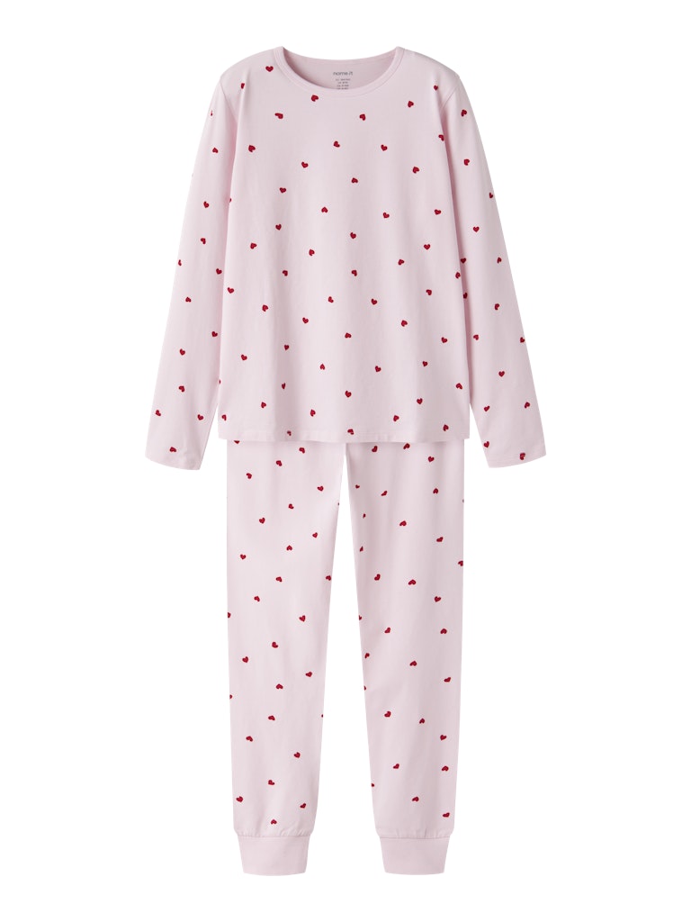 Pyjamas Långärmad Hjärtan Rosa