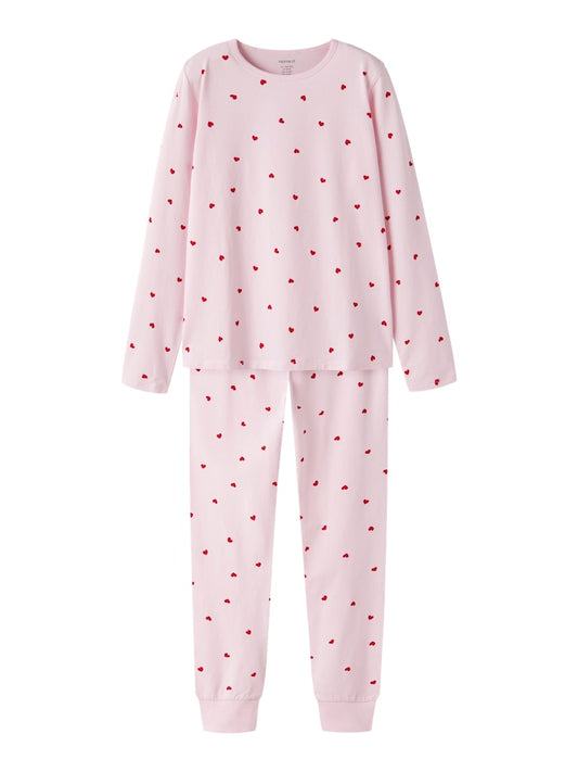 Pyjamas Långärmad Hjärtan Rosa