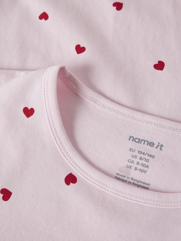 Pyjamas Långärmad Hjärtan Rosa