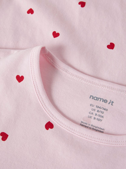 Pyjamas Långärmad Hjärtan Rosa