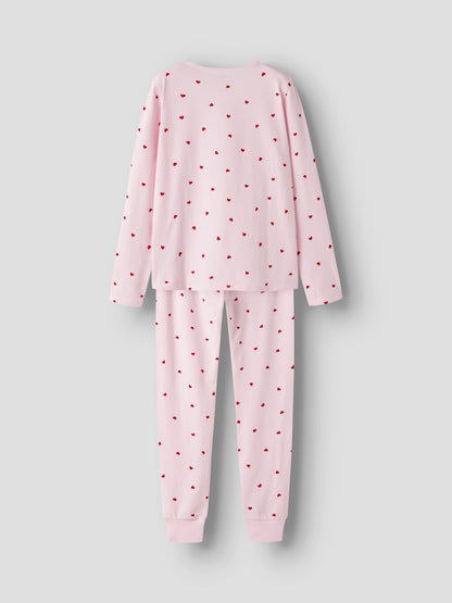 Pyjamas Långärmad Hjärtan Rosa