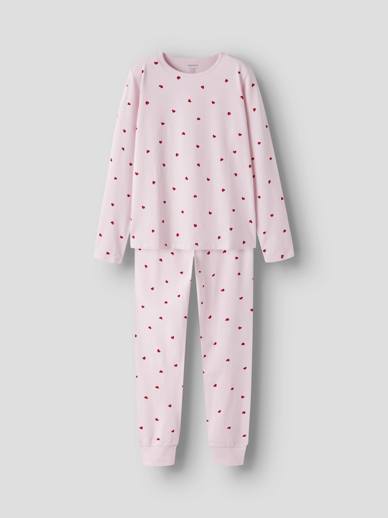 Pyjamas Långärmad Hjärtan Rosa