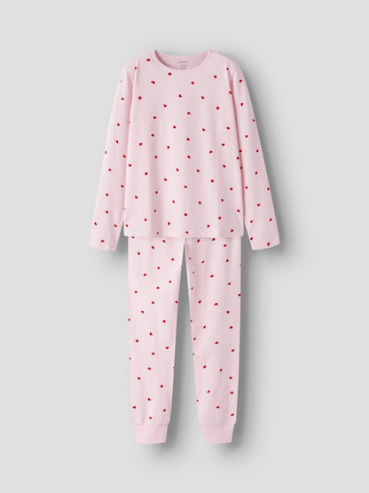 Pyjamas Långärmad Hjärtan Rosa