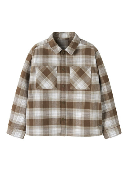 Skjorta Overshirt Flanell Rutig Revin Brun