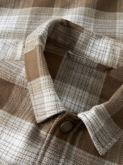 Skjorta Overshirt Flanell Rutig Revin Brun