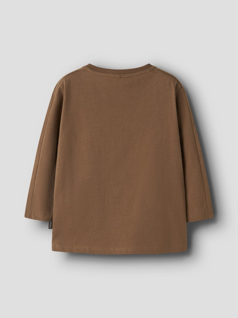 Långärmad Topp Rivo Enfärgad Brun