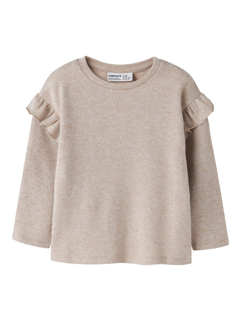 Glittrig Tröja Rammi Beige