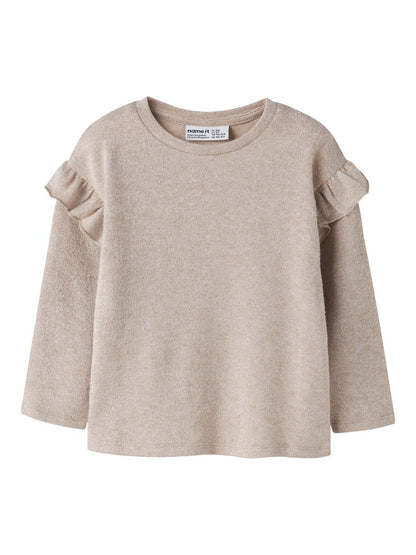 Glittrig Tröja Rammi Beige