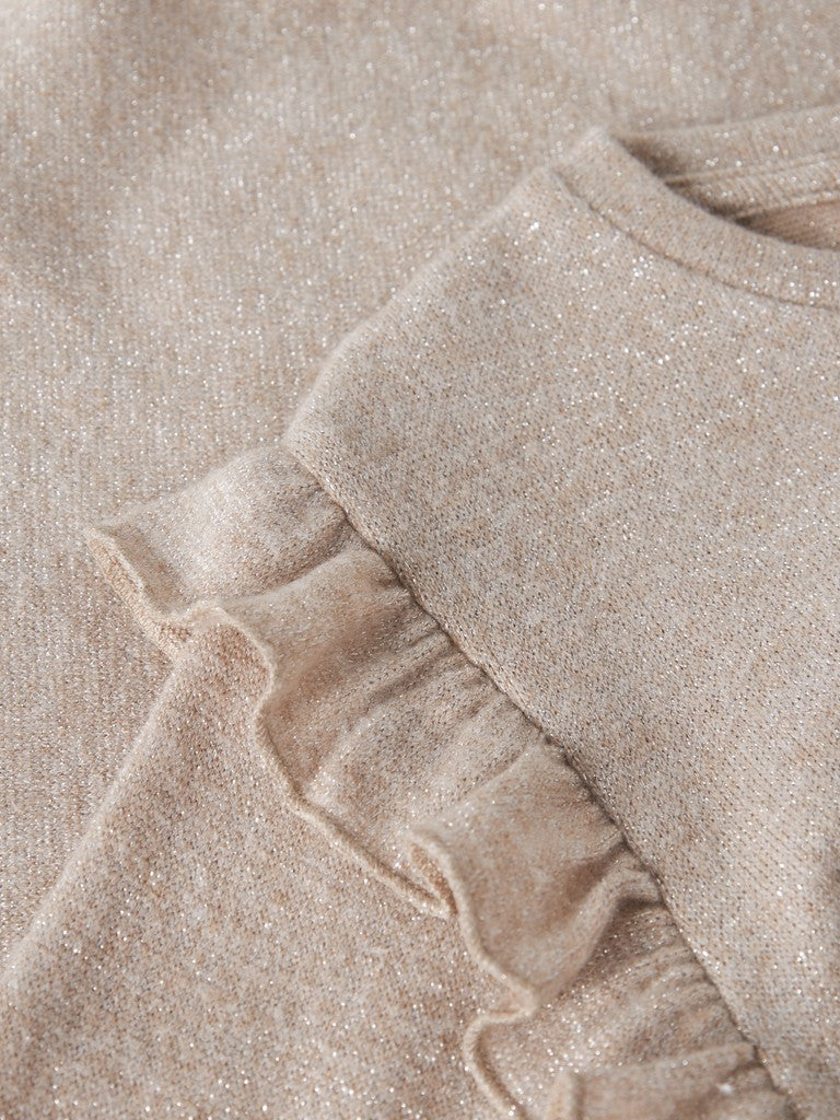 Glittrig Tröja Rammi Beige