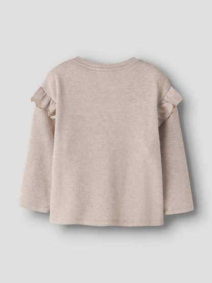 Glittrig Tröja Rammi Beige