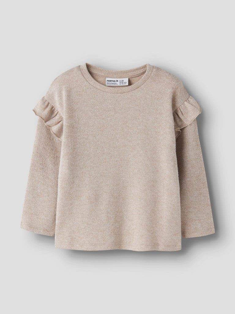 Glittrig Tröja Rammi Beige
