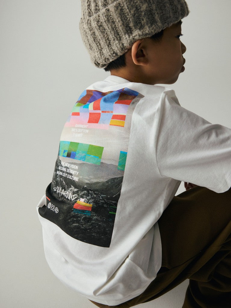 T-shirt Kortärmad Rao Backprint Vit