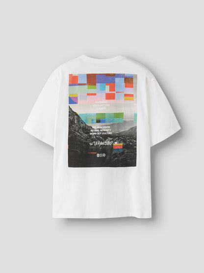 T-shirt Kortärmad Rao Backprint Vit