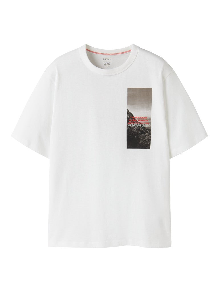 T-shirt Kortärmad Rao Backprint Vit