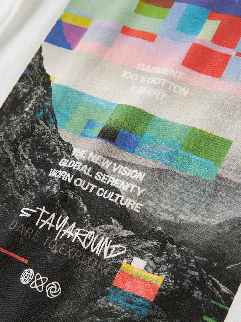 T-shirt Kortärmad Rao Backprint Vit