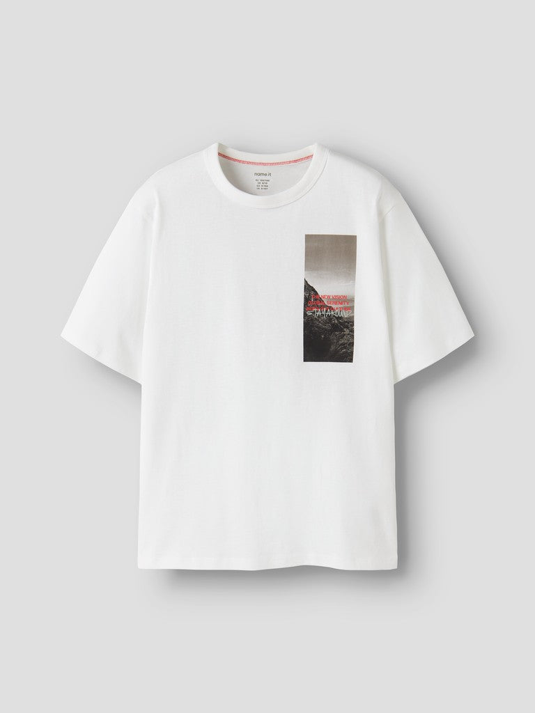 T-shirt Kortärmad Rao Backprint Vit