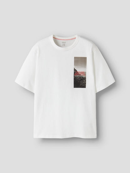 T-shirt Kortärmad Rao Backprint Vit