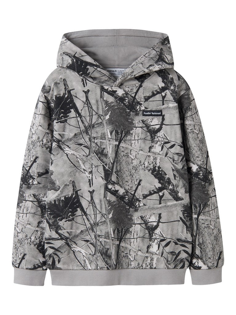 Hoodie Mönstrad Rasse Grå