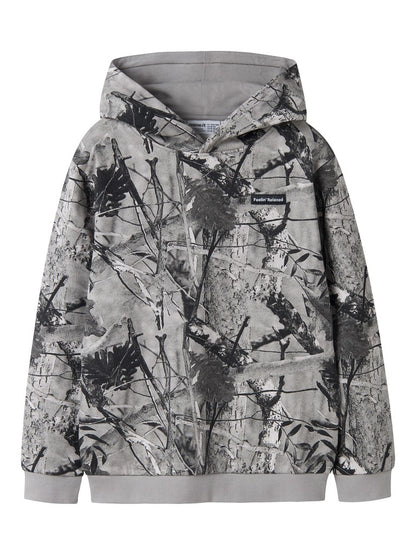 Hoodie Mönstrad Rasse Grå