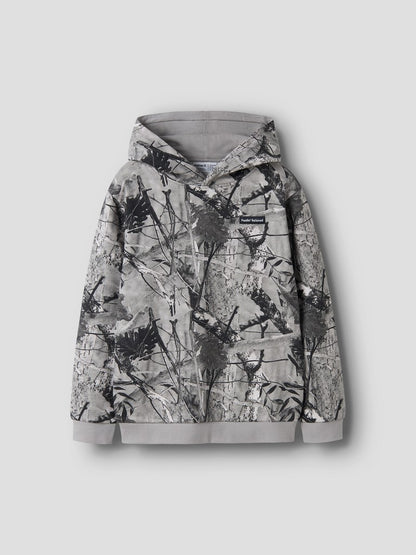 Hoodie Mönstrad Rasse Grå