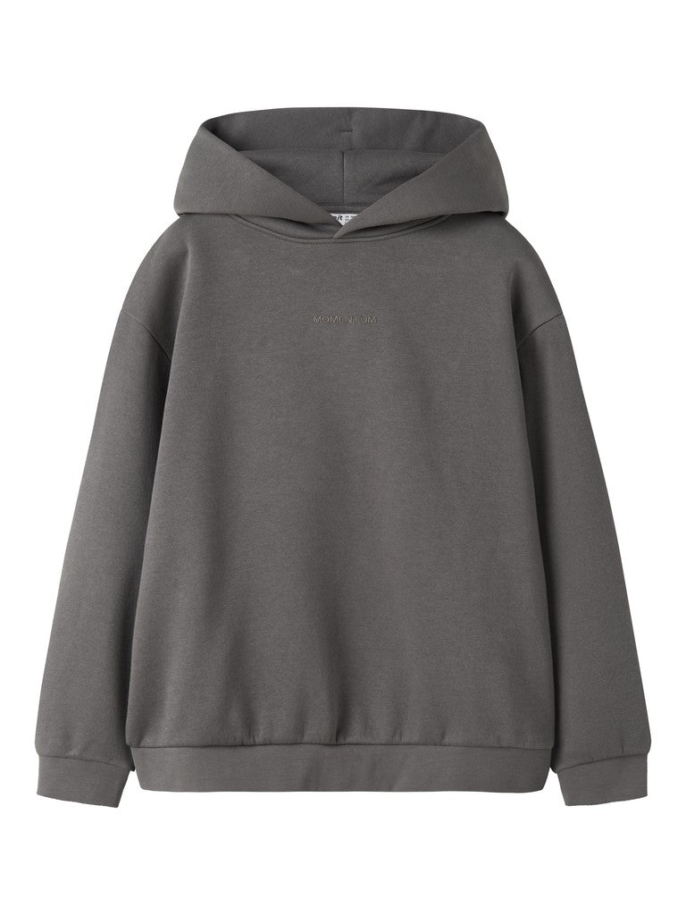 Hoodie Roen Enfärgad Grå