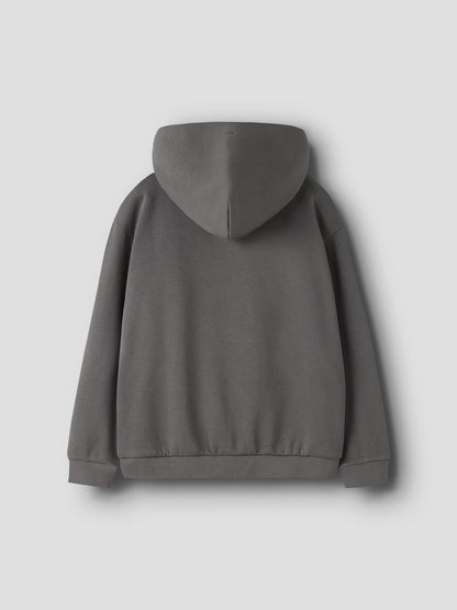 Hoodie Roen Enfärgad Grå