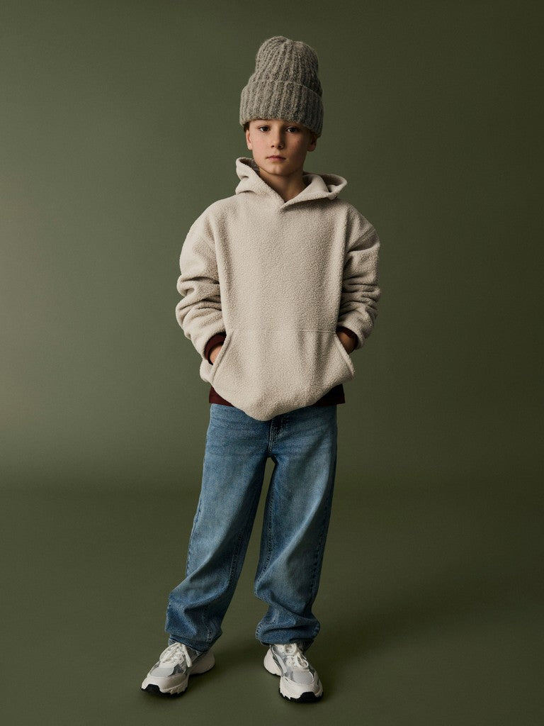 Hoodie Teddy Risa Enfärgad Beige