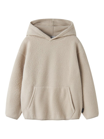 Hoodie Teddy Risa Enfärgad Beige
