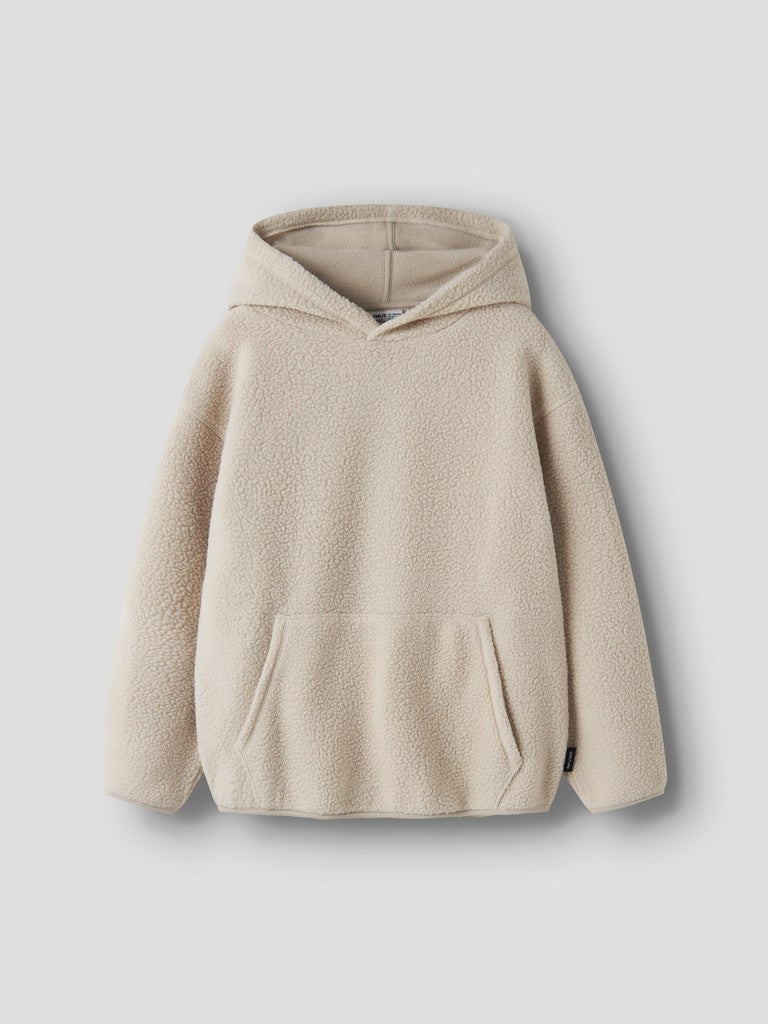 Hoodie Teddy Risa Enfärgad Beige