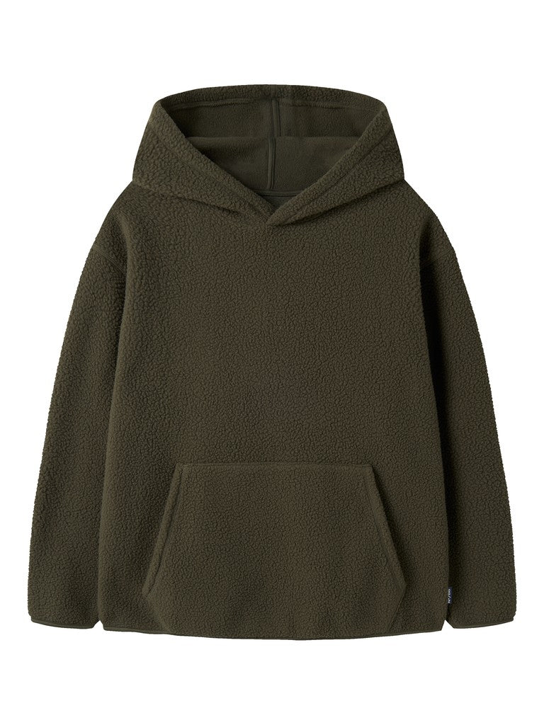 Hoodie Teddy Risa Enfärgad Grön